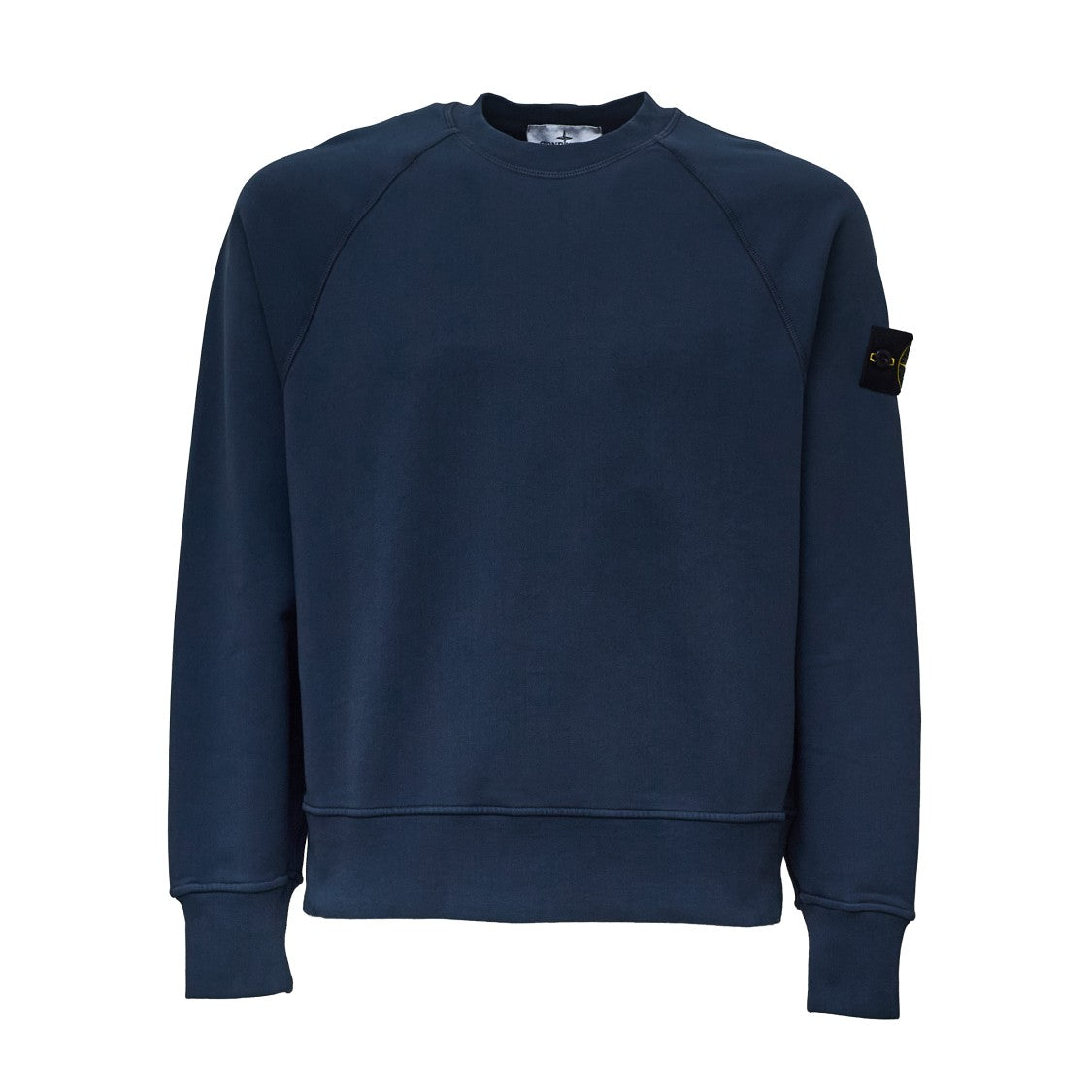 Stone Island Oversized Organic Cotton Fleece Sweatshirt With Iconic Badge
