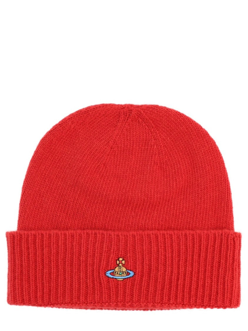 Vivienne Westwood Knit Cashmere Ribbed Beanie
