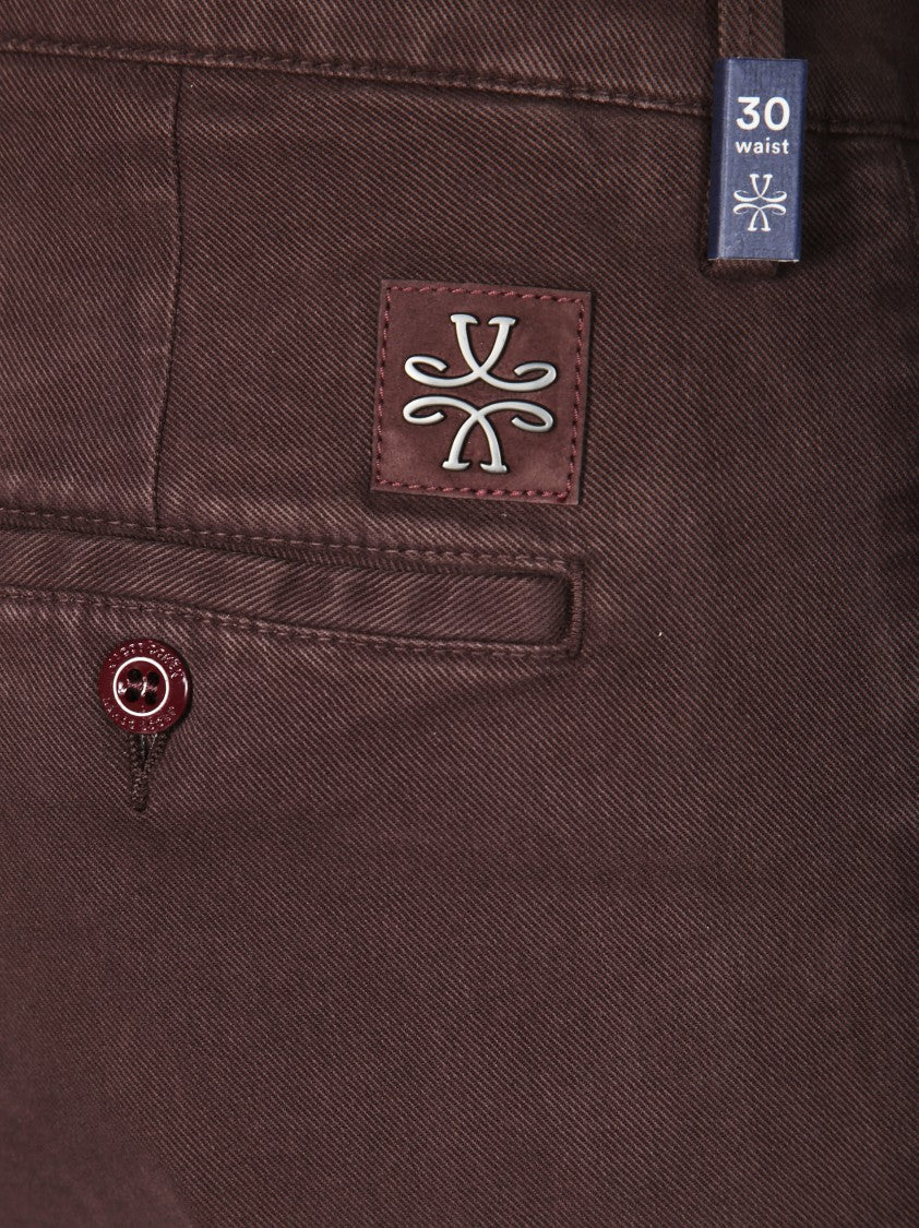 Jacob Cohen Slim Fit Burgundy Trousers