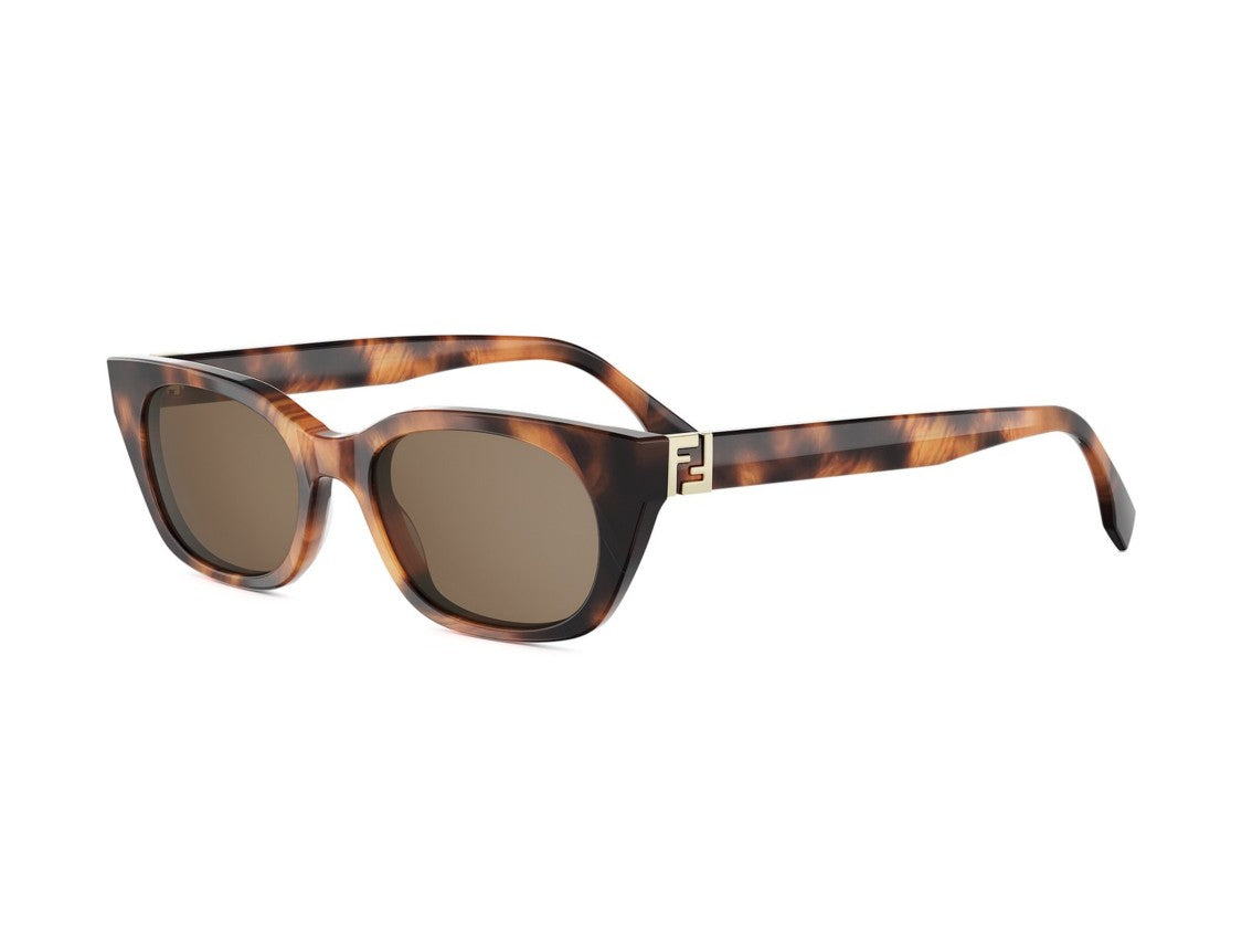 Fendi Fe40206i Bold Oversized Square Tortoiseshell Sunglasses