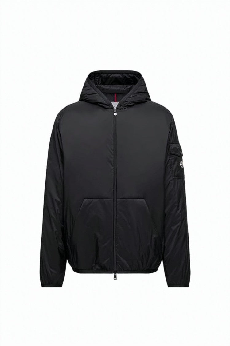 Moncler Quilted Lightweight Padded Jacket With Textured Knit Detail