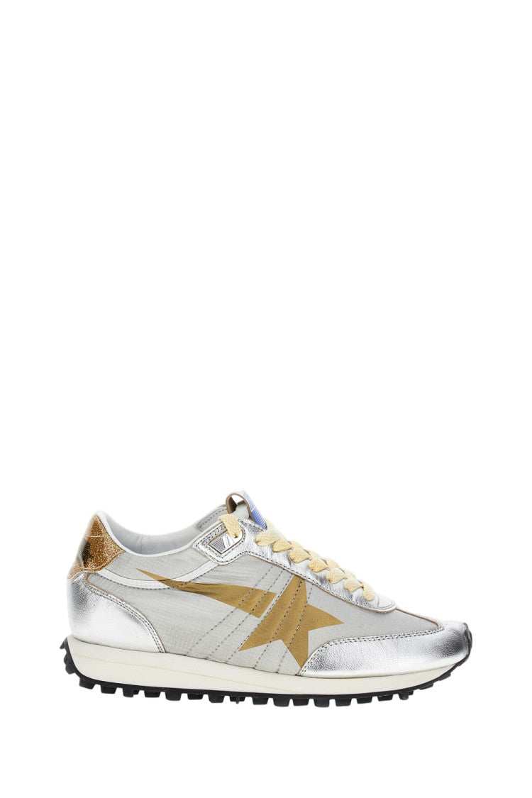 Golden Goose Metallic Silver Leather Sneakers