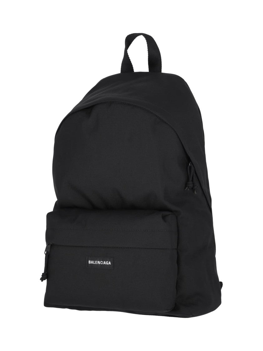 Balenciaga Black Explorer Nylon Zipper Backpack
