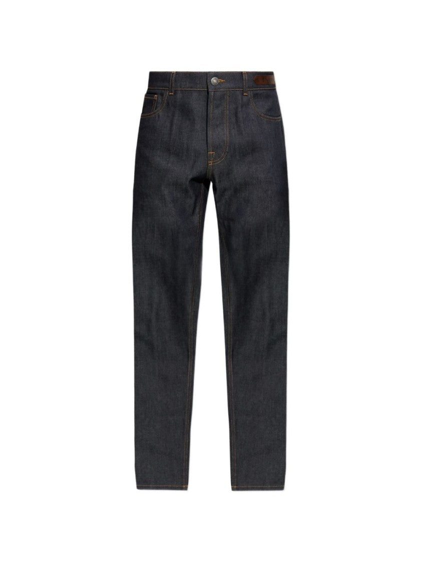 Lanvin Straight-Leg Denim Jeans With Silk-Nylon Composition