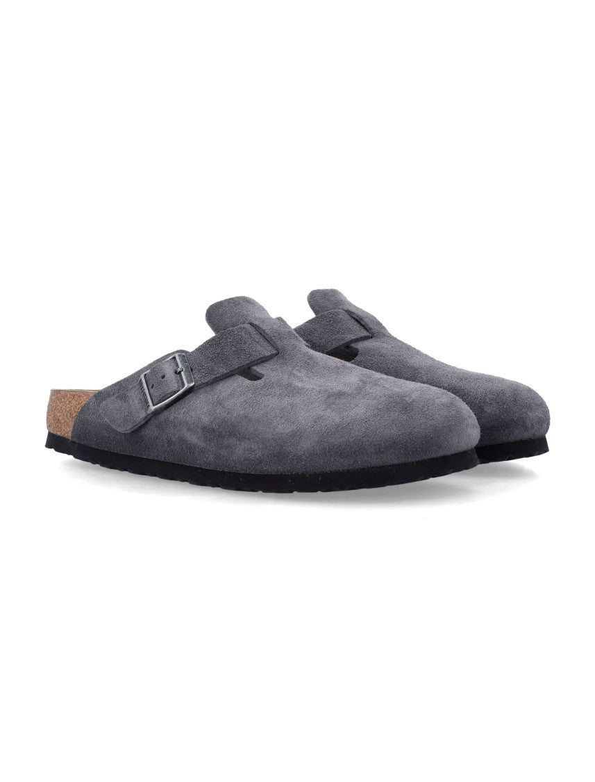 Birkenstock Boston Grey Suede Mule