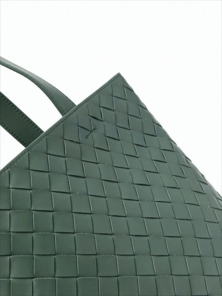 Bottega Veneta Structured Woven Leather Tote Bag