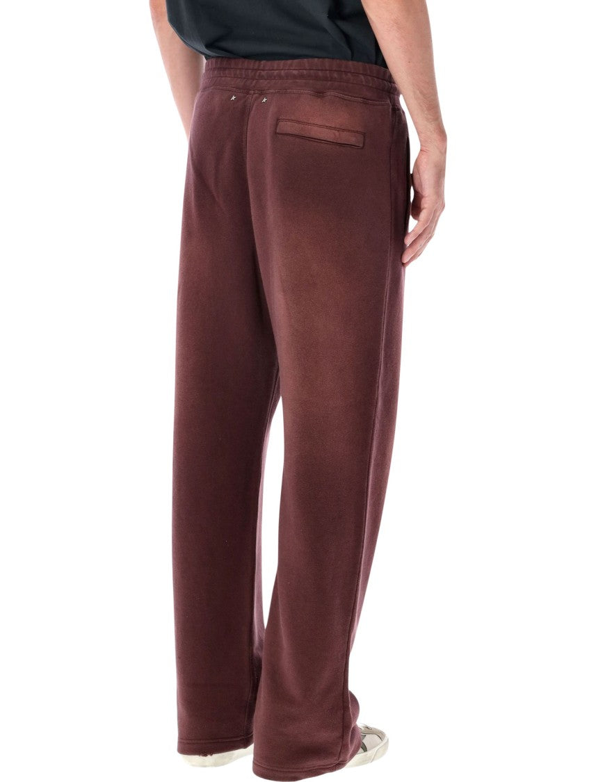 Golden Goose Burgundy Relaxed-Fit Jogging Pants With Adjustable Waistband