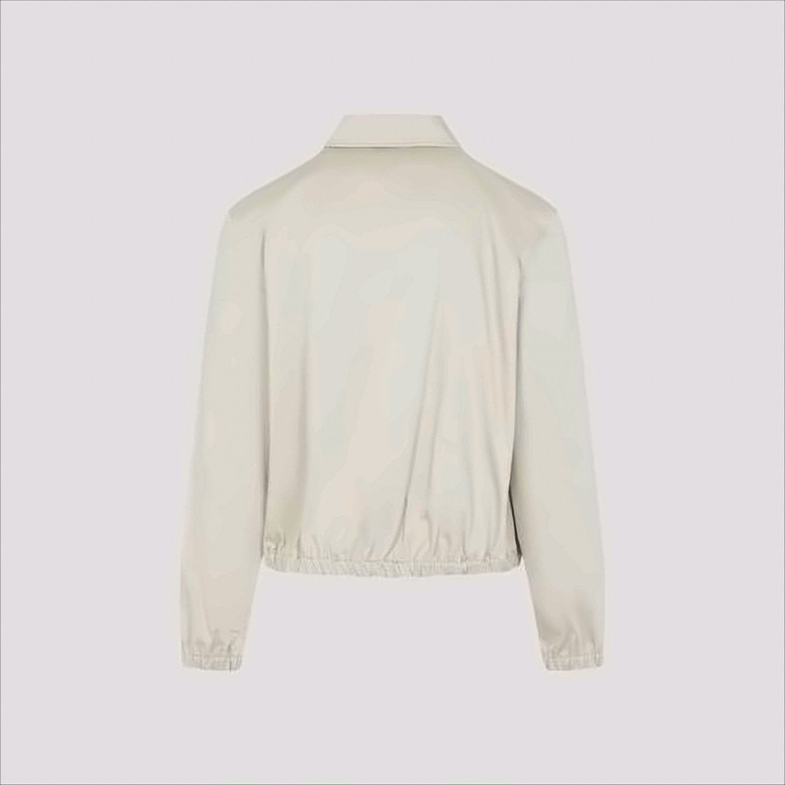 Ami Paris Minimalist Cotton Bomber Jacket With Embroidered Chest Pocket