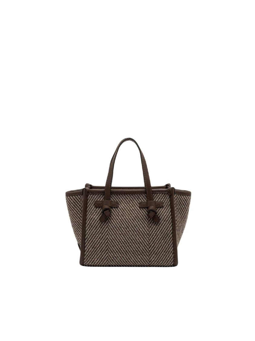 Gianni Chiarini Daino Chevron Fabric Leather Tote Bag