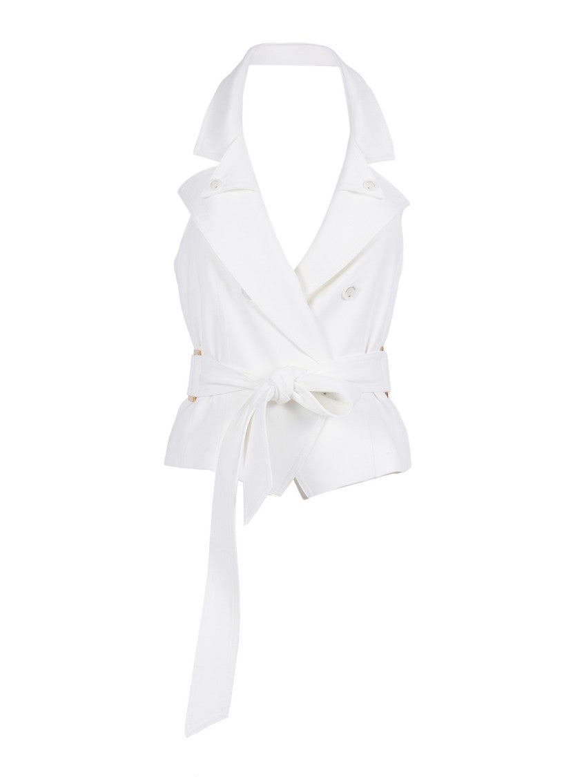 Elisabetta Franchi Tailored Deep V Neck Gilet Vest