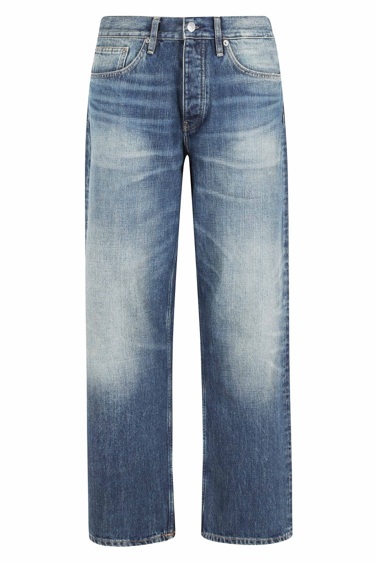 Sunflower Blue Loose Five-Pocket Organic Cotton Jeans
