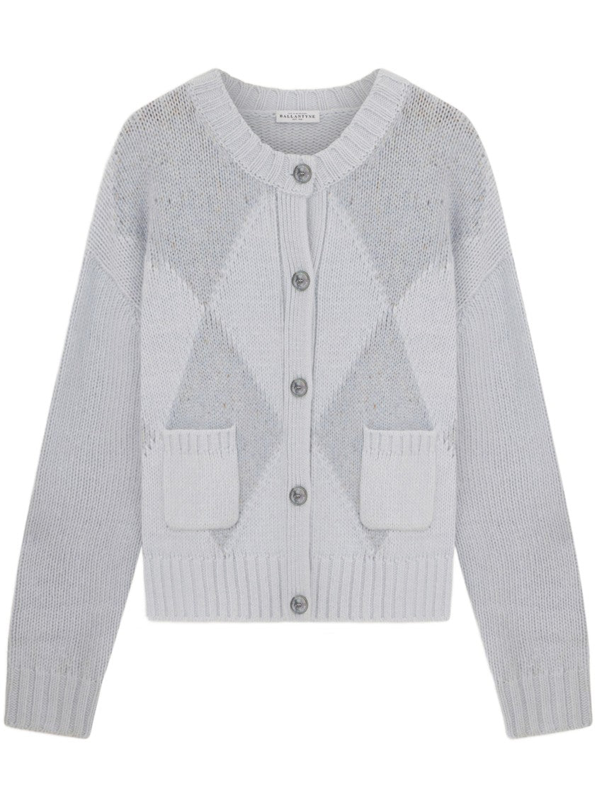 Ballantyne Diamond Pattern Knit Cardigan
