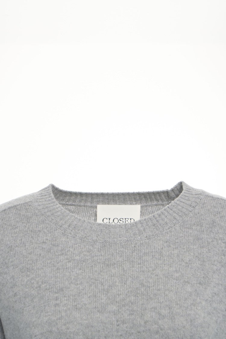 Closed Classic Crew Neck Sweater In Soft Knit Wool