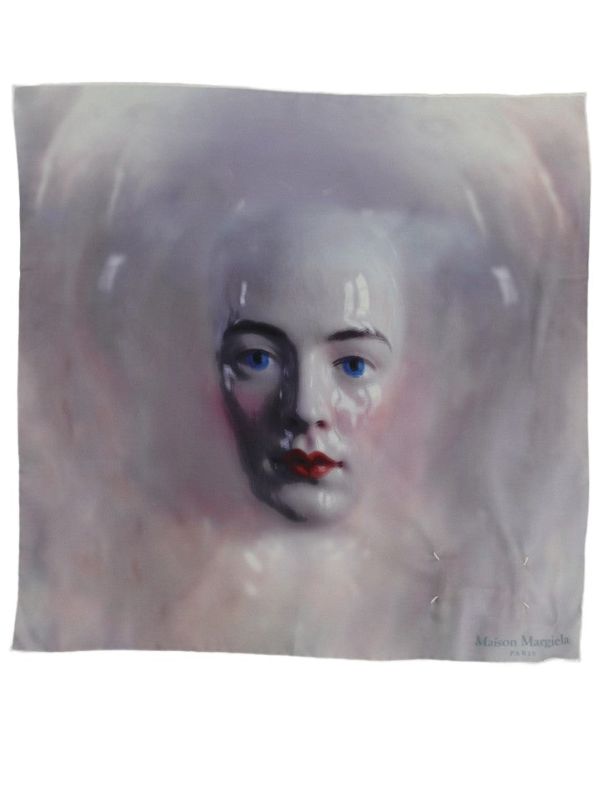 Maison Margiela Multicolor Glossy Face Rectangular Scarf