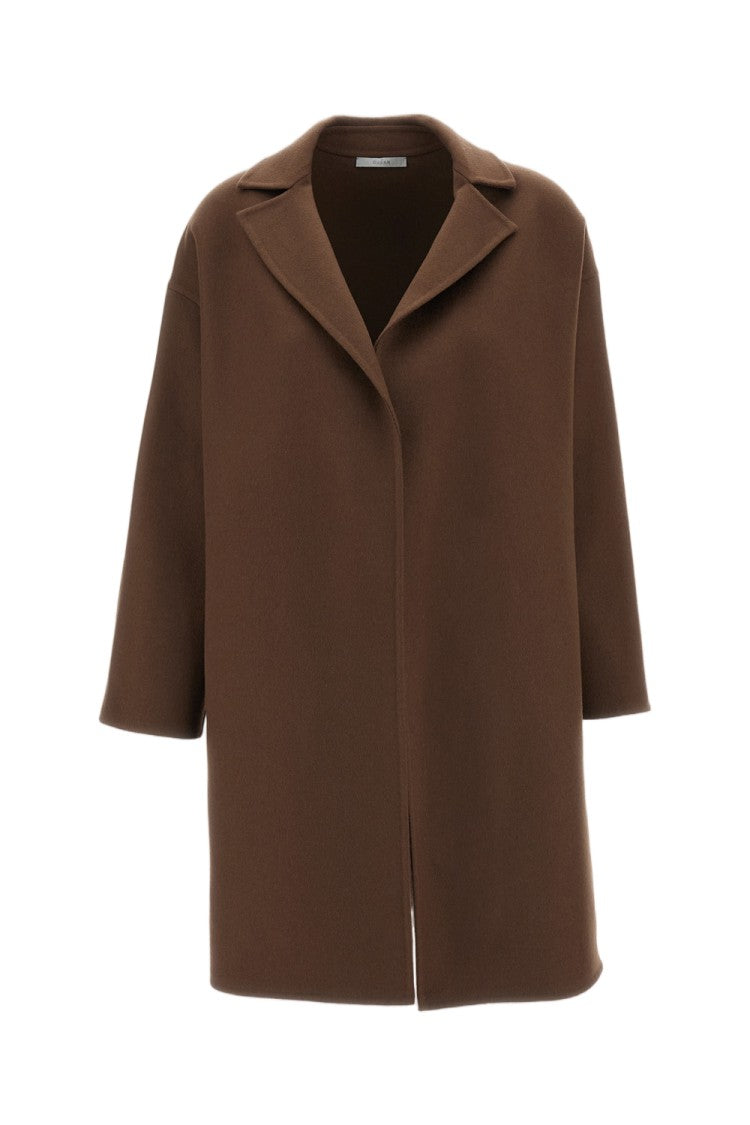 Dusan Open Lapel Cashmere Coat With Seamless Pockets