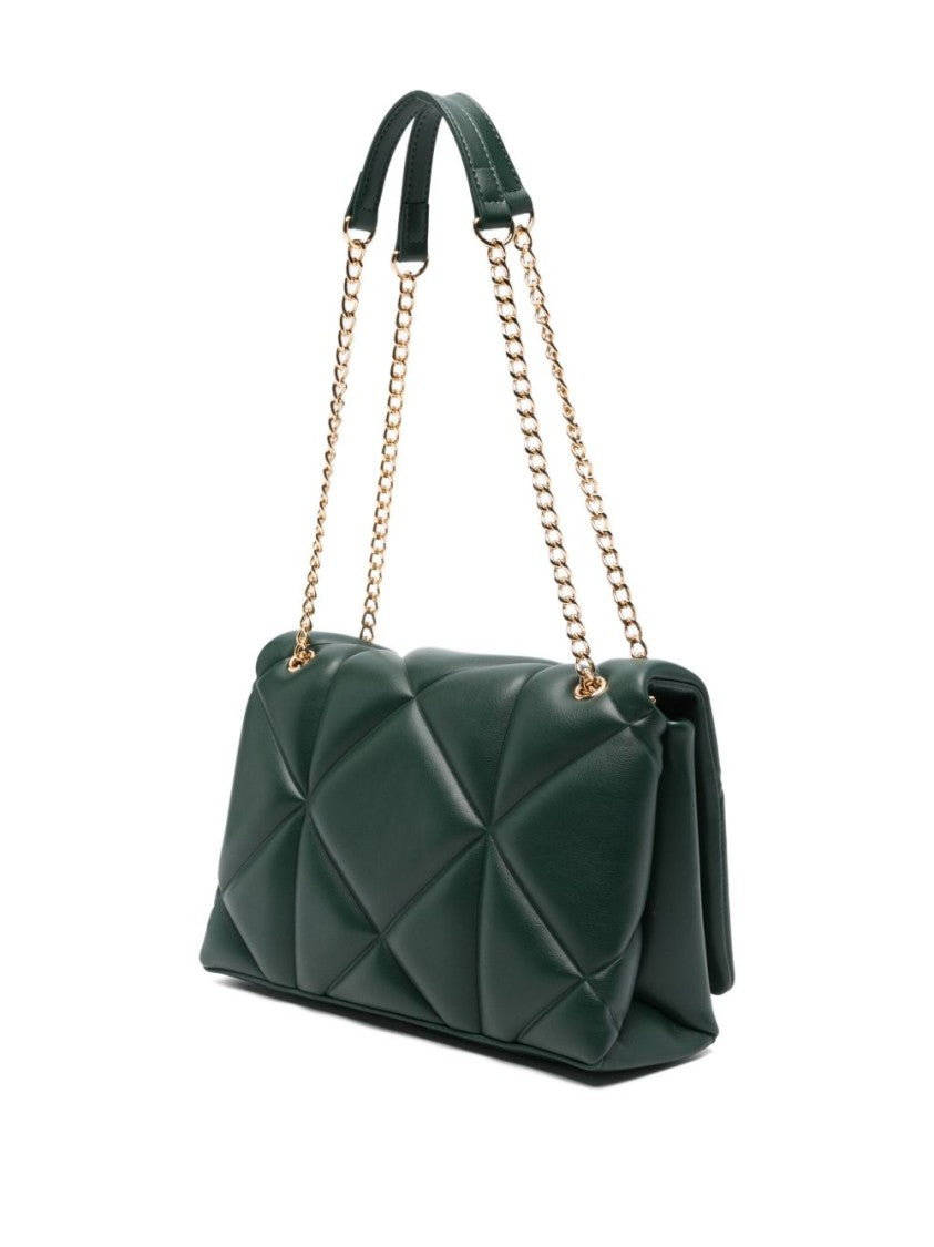 Love Moschino Quilted Green Shoulder Bag