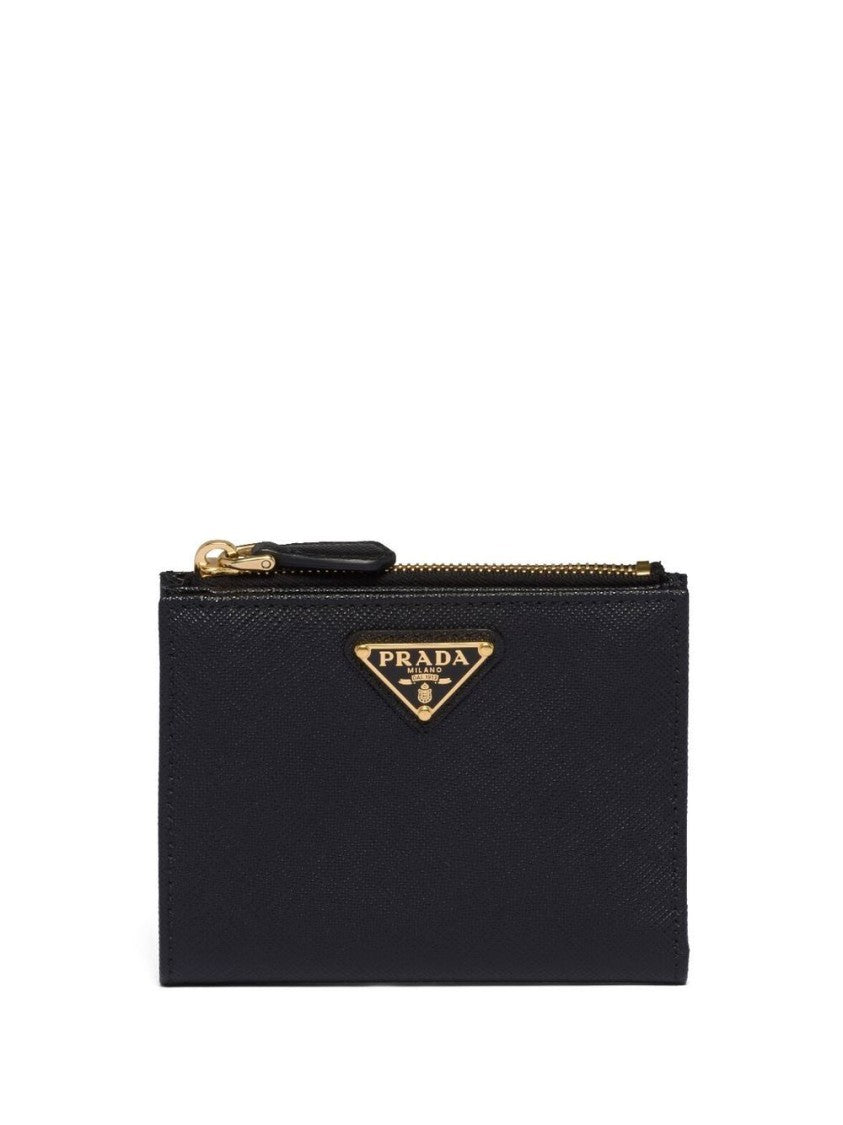 Prada Triangle-Logo Saffiano Leather Wallet