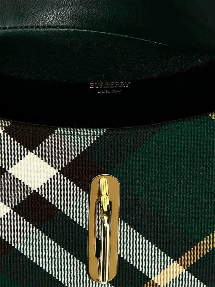 Burberry Curved Plaid Shoulder Bag