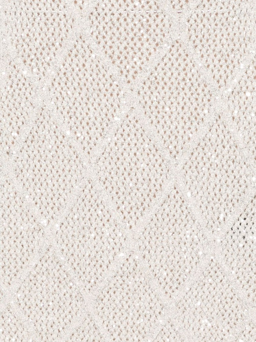 Dexterior Textured Knit Sleeveless Sweater With High Neckline