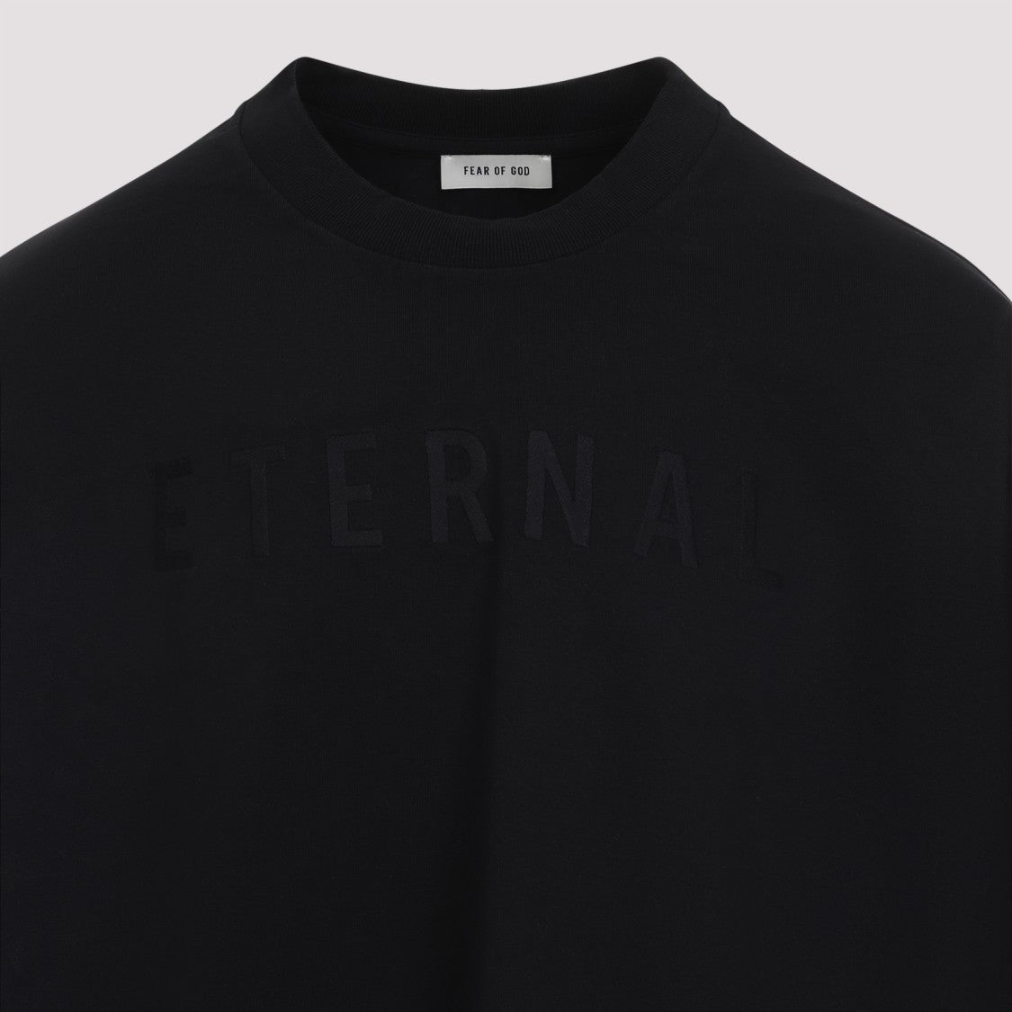 Fear Of God Relaxed Fit High Neck Black T-Shirt