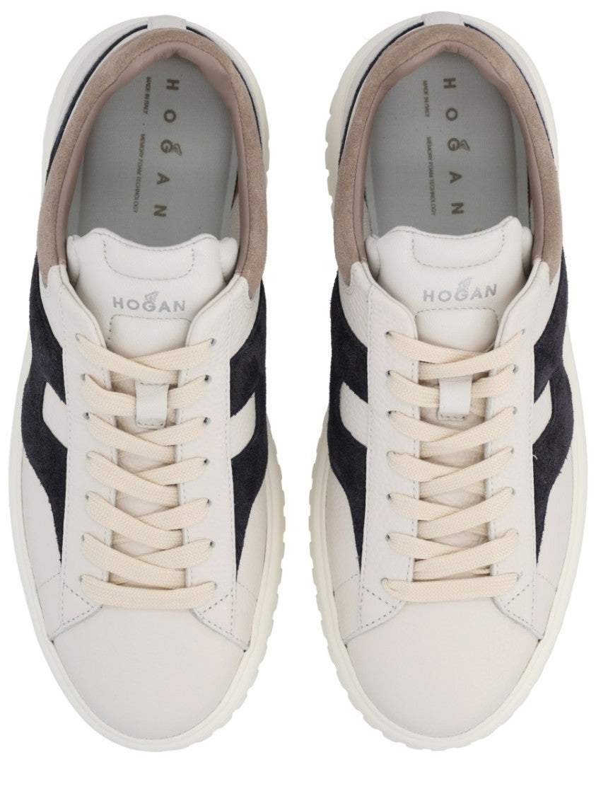 Hogan H-Stripes Suede Chunky Sneakers