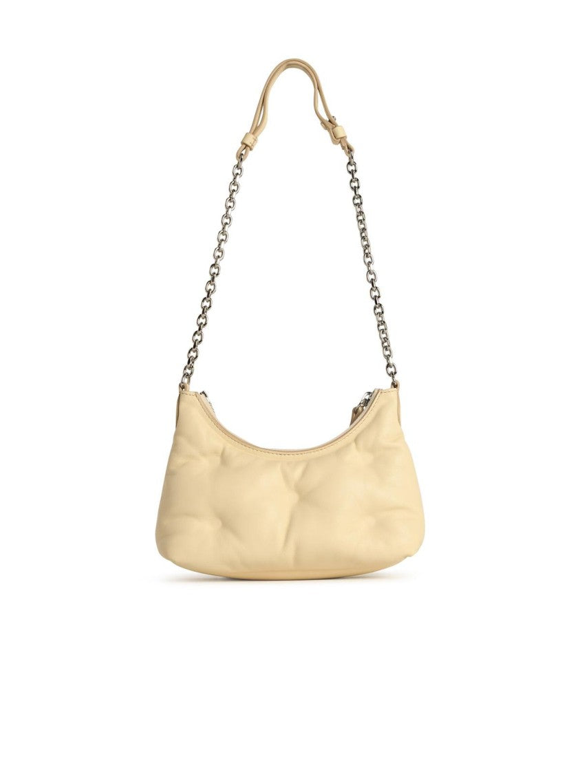 Maison Margiela Small 'Hobo' Ivory Leather Bag