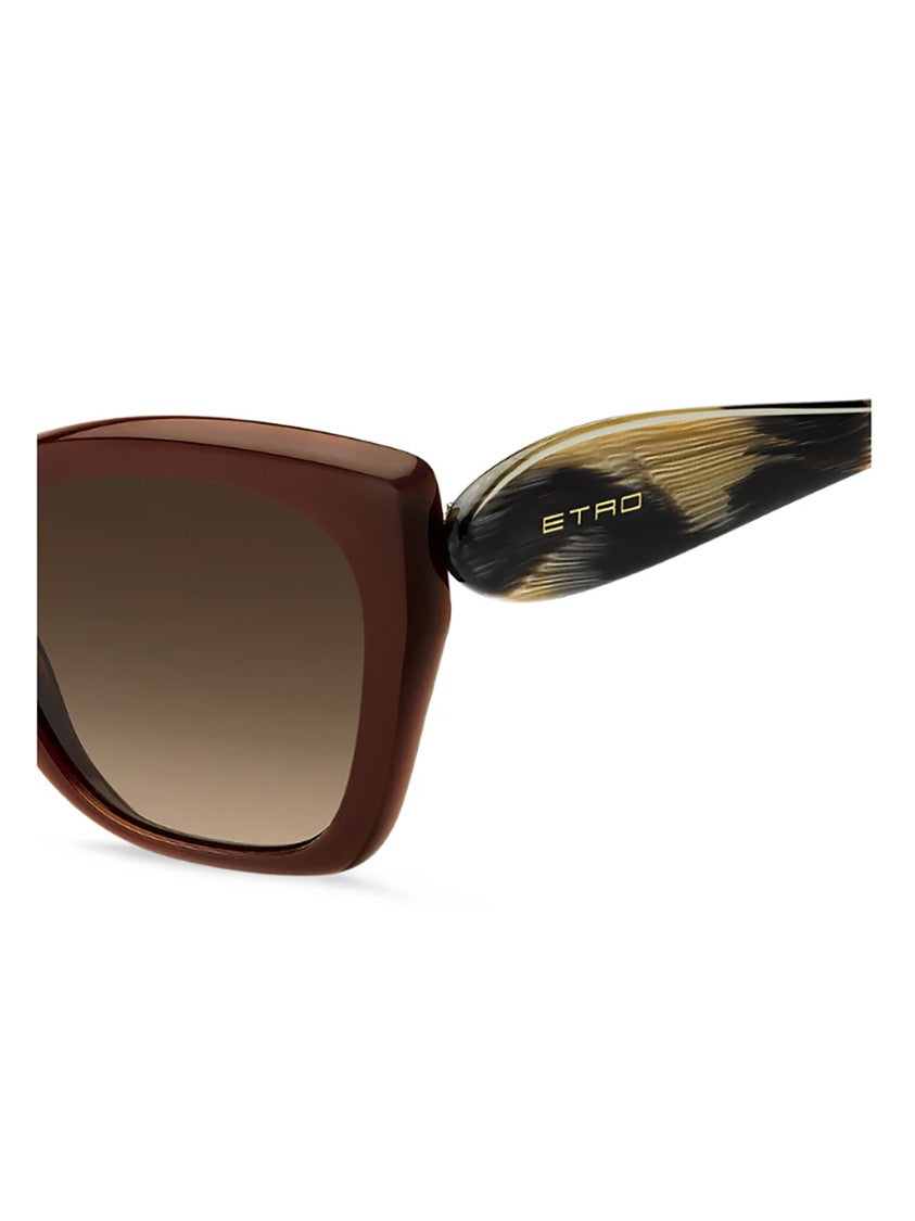 Etro Bold Cat-Eye Sunglasses With Tortoiseshell Temples