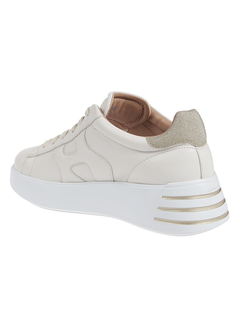 Hogan White Rebel H564 Mutton Leather-Blend Sneakers