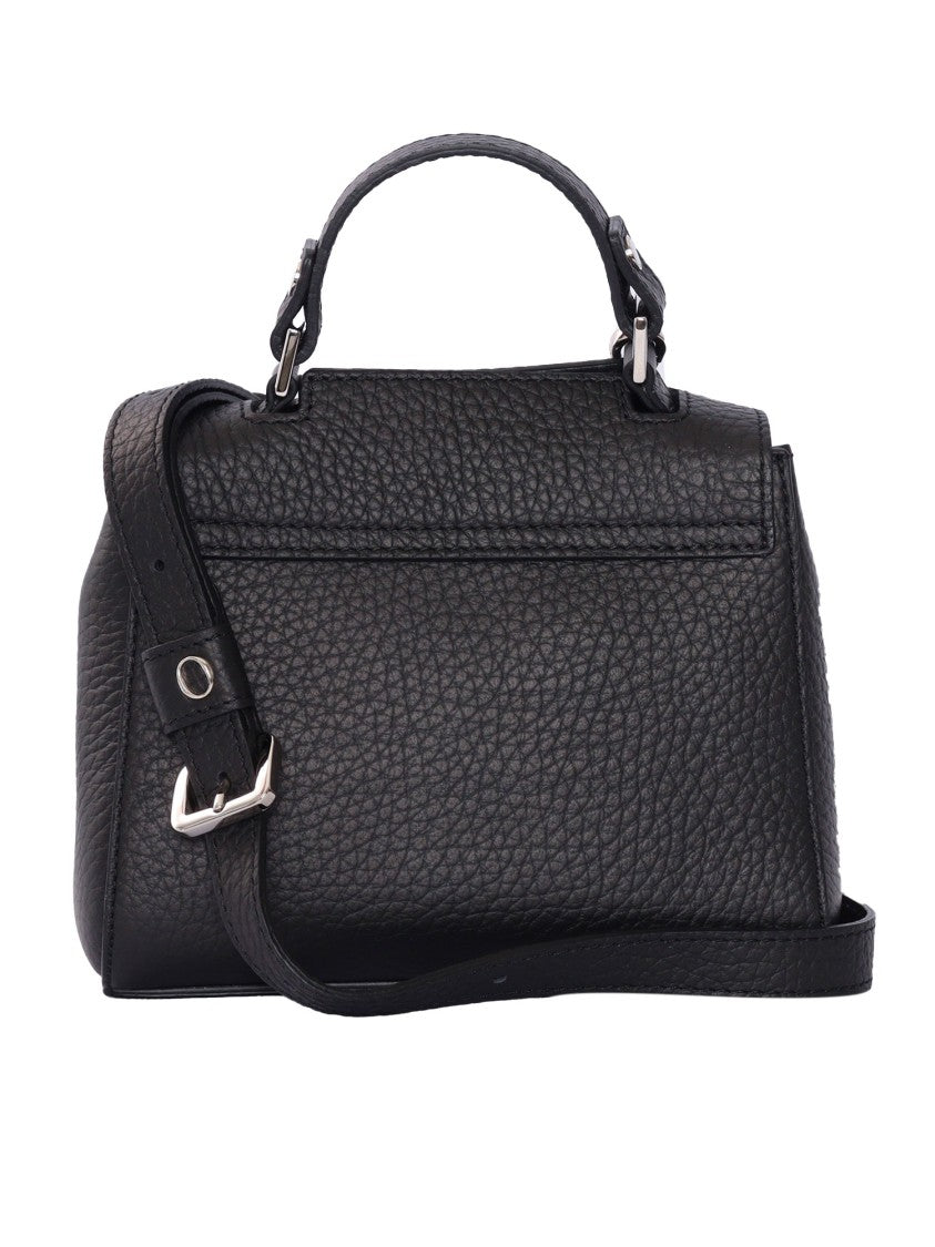 Claudio Orciani Structured Top-Handle Handbag In Smooth Calf Leather