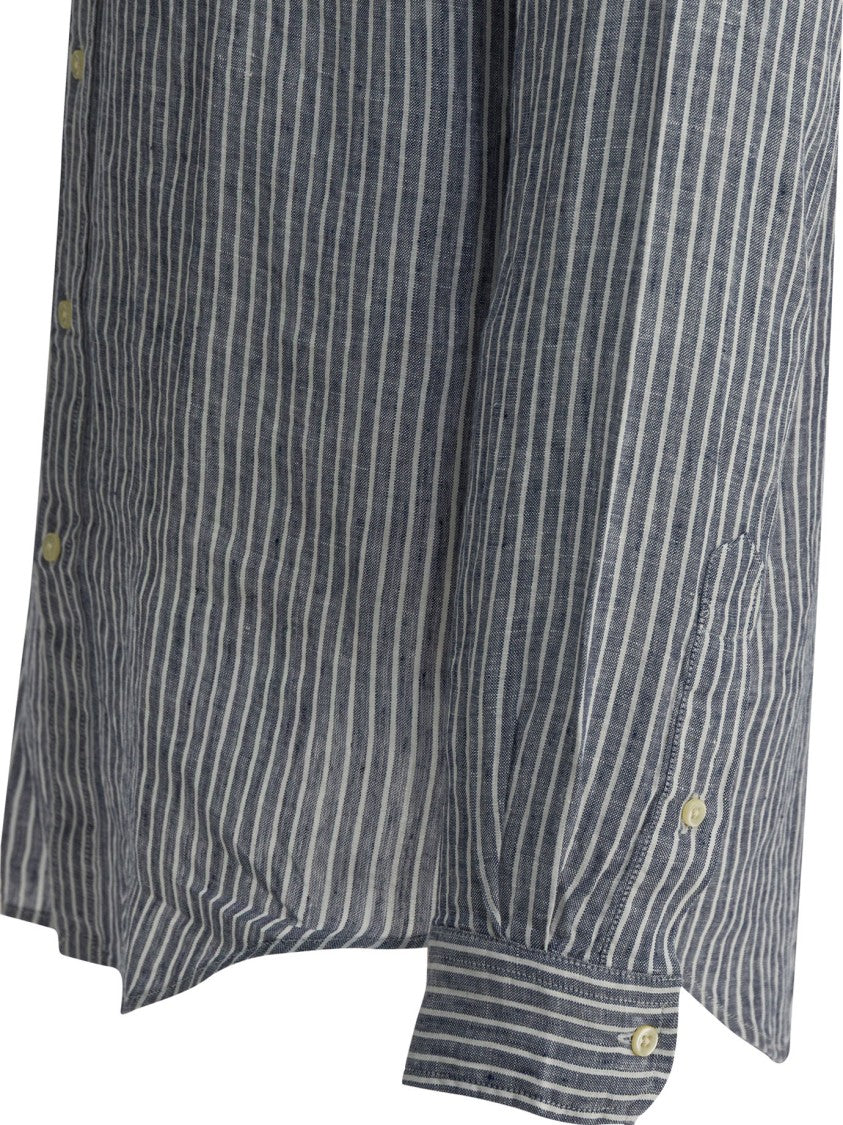 Polo Ralph Lauren Classic Striped Button-Down Shirt In 100% Linen
