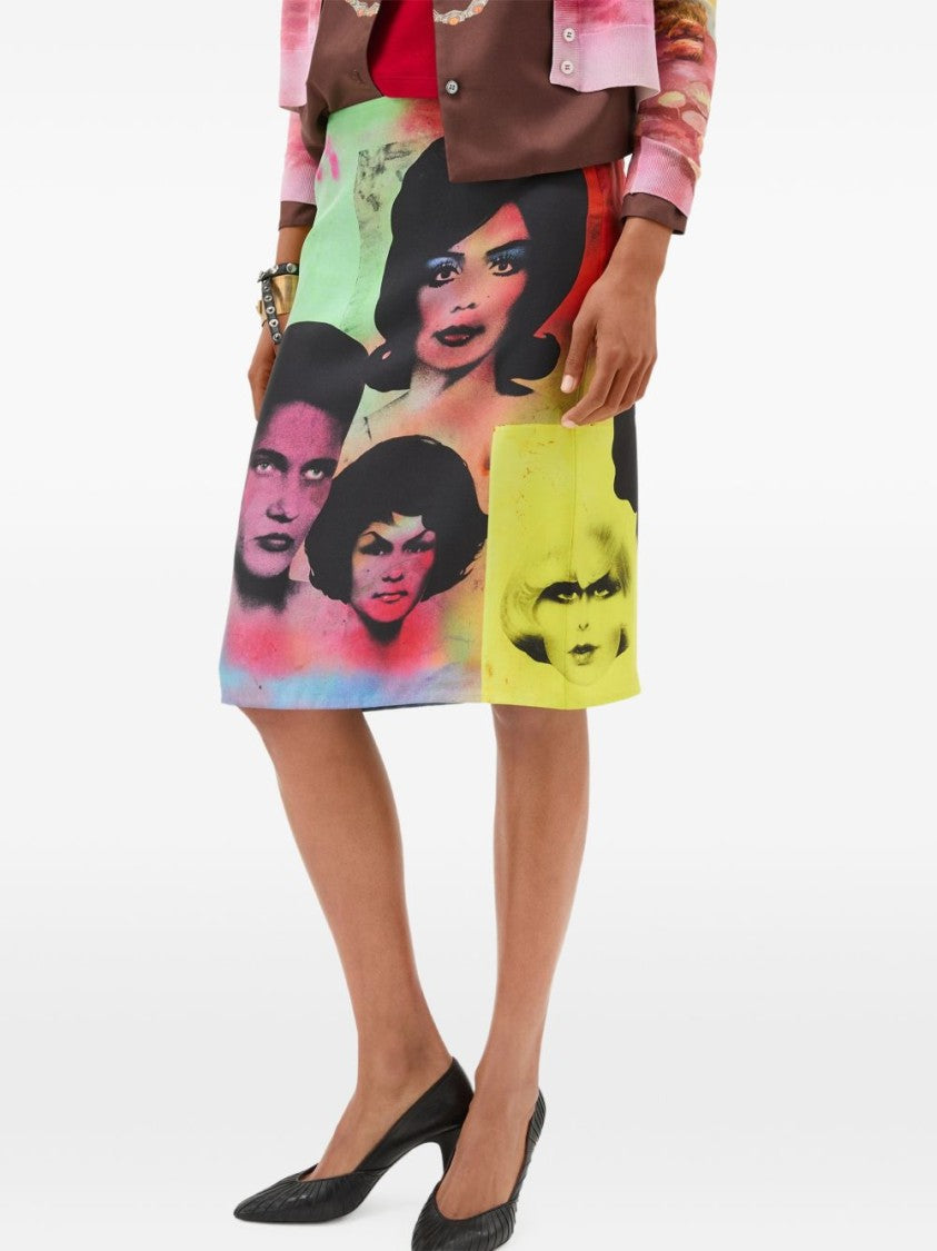 Versace Multicolored Gradient Skirt
