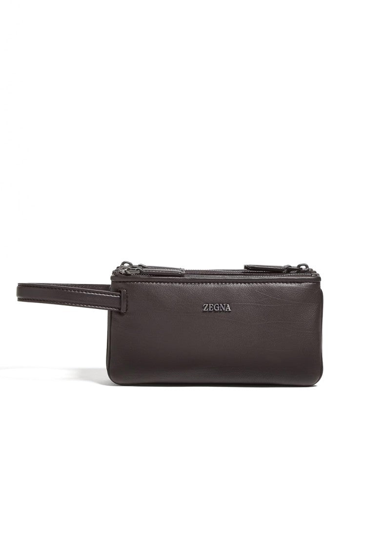 Zegna Second Skin Leather Pouch