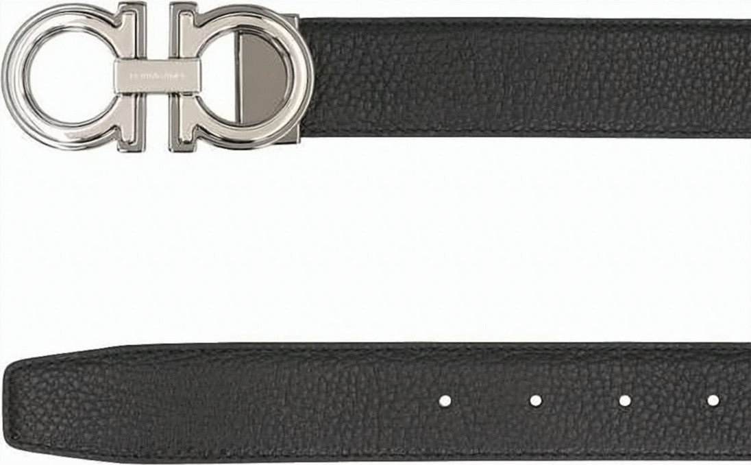 Salvatore Ferragamo Textured Calf Leather Reversible Belt