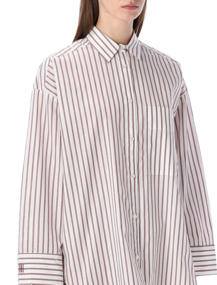 By Malene Birger Derris Oversized Striped Cotton Shirt