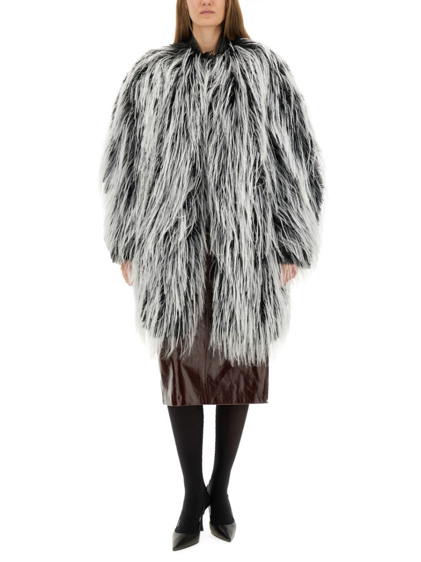 Sportmax Now1234 Oversized Faux Fur Jacket