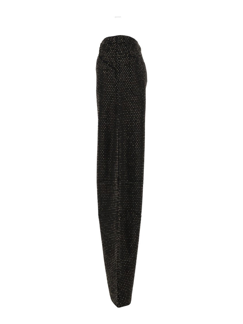 Elisabetta Franchi High-Waisted Dotted Wide-Leg Pants