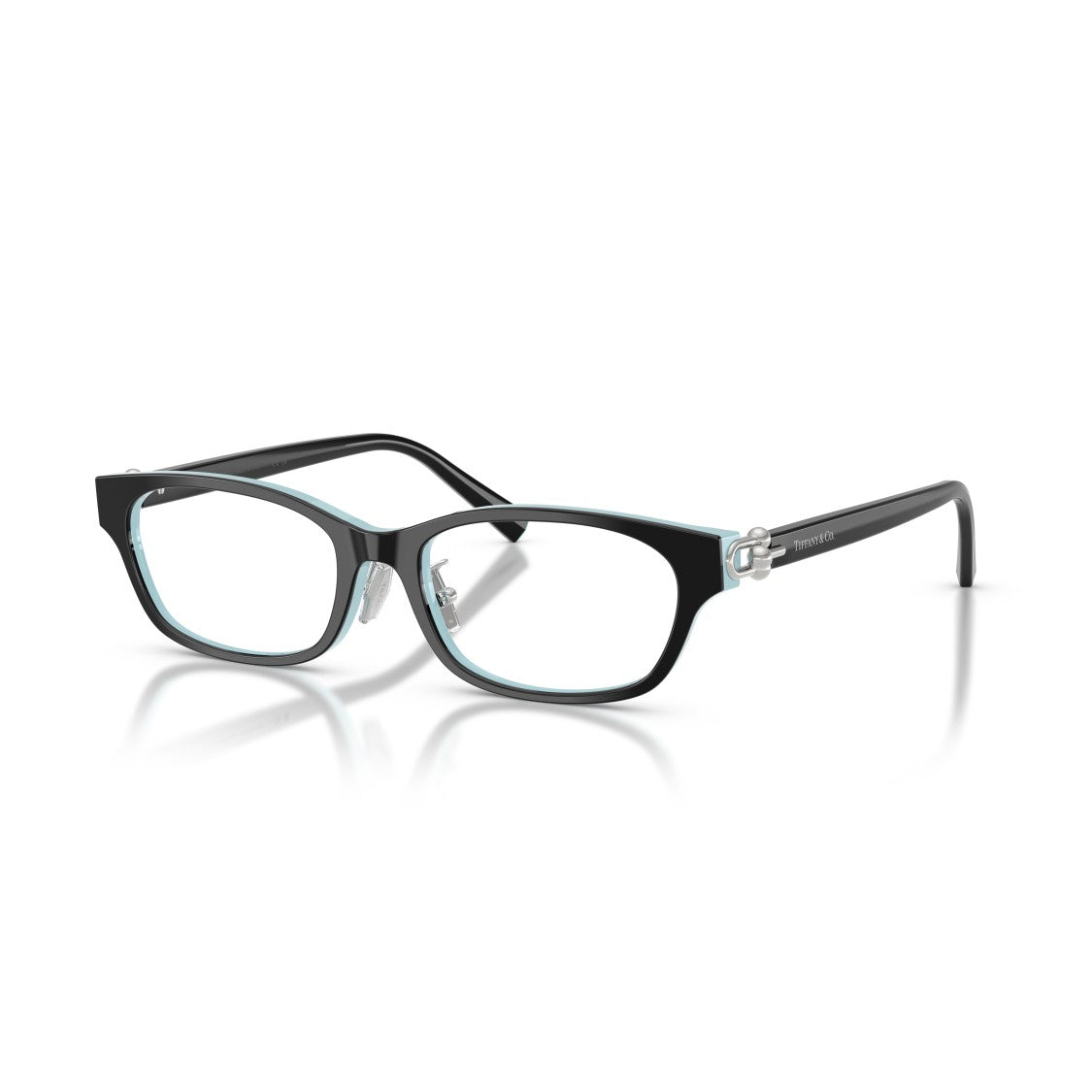 Tiffany & Co. Rectangular Eyeglasses With Light Blue Detailing
