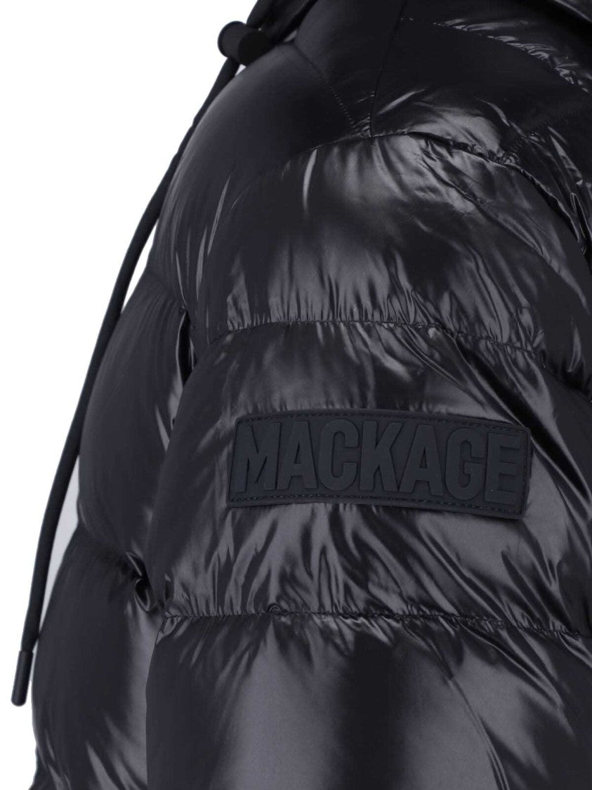 Mackage Black Victor Quilted Hooded Down Jacket