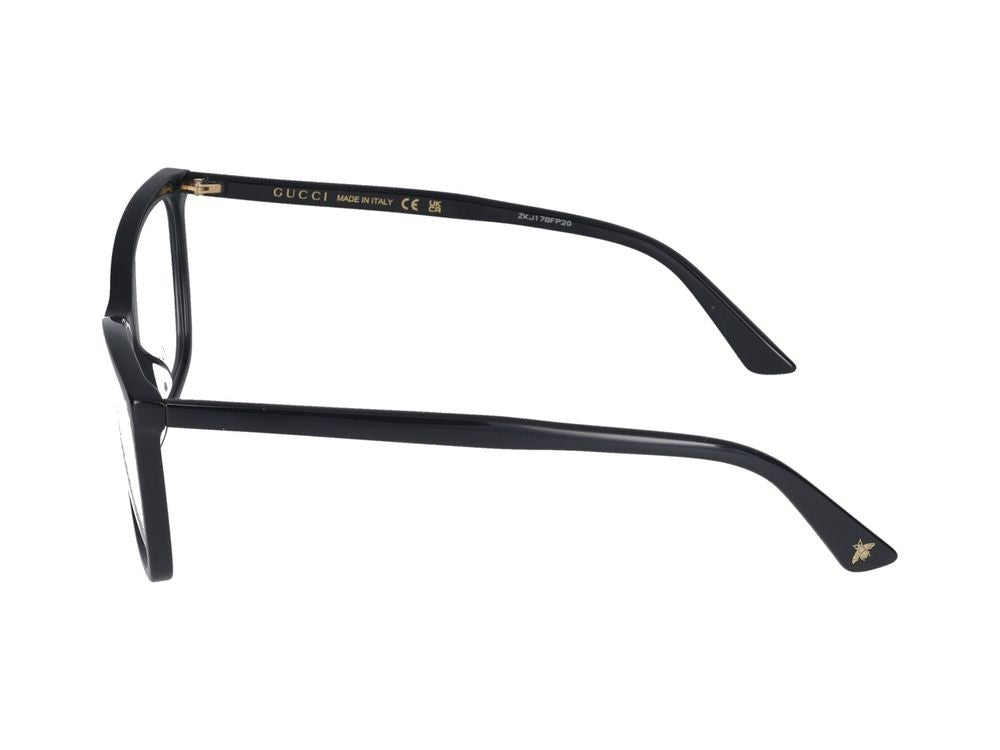 Gucci Oversized Square Frame Eyeglasses With Gold-Tone Accents