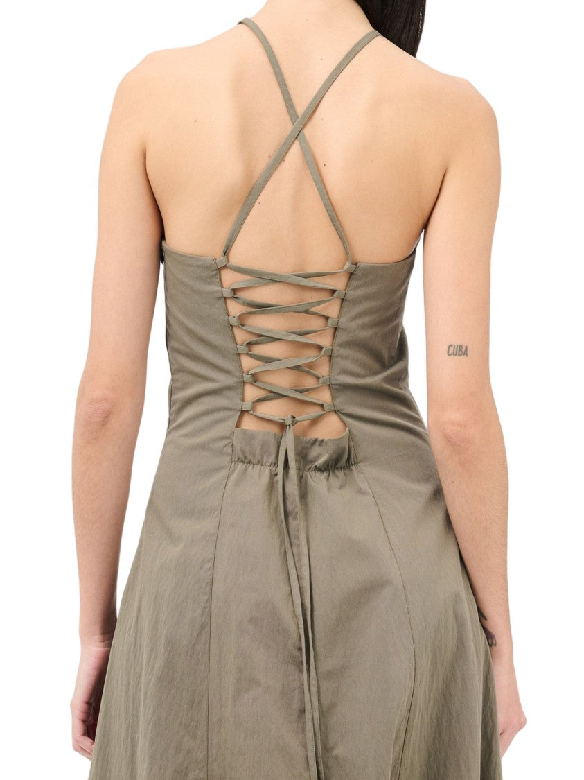 Our Legacy Poise Fitted Crisscross Midi Dress