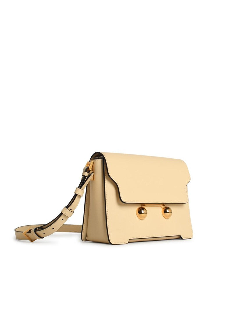 Marni 'New Trunk' Ivory Leather Crossbody Bag