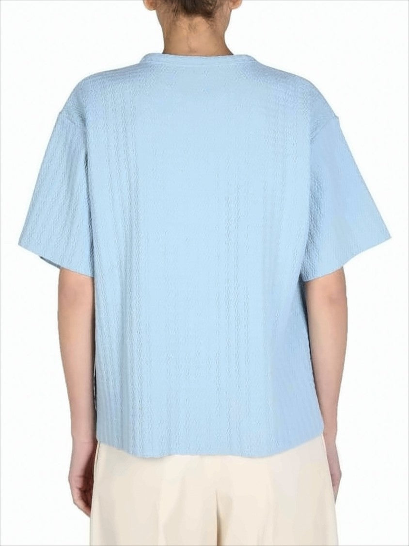 Jil Sander Boxy Fit Short-Sleeved Top With Textured Knit