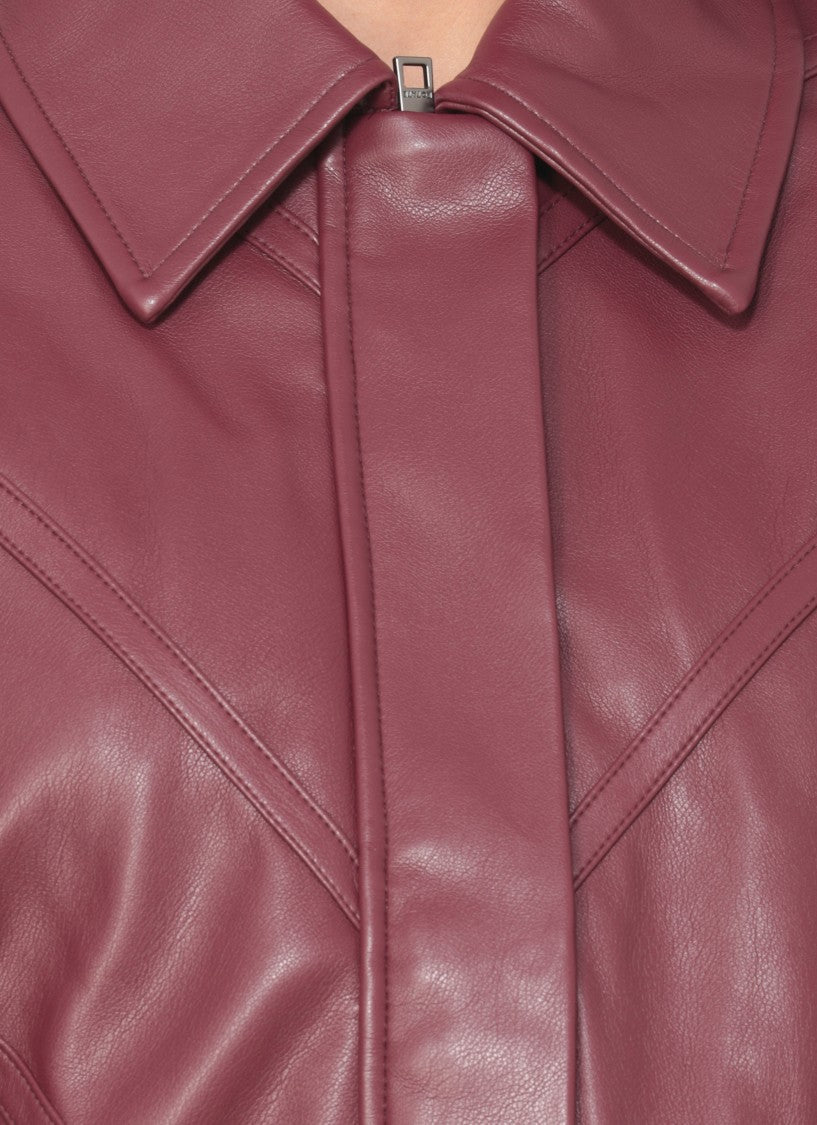 Rotate Synthetic Leather Bomber Jacket