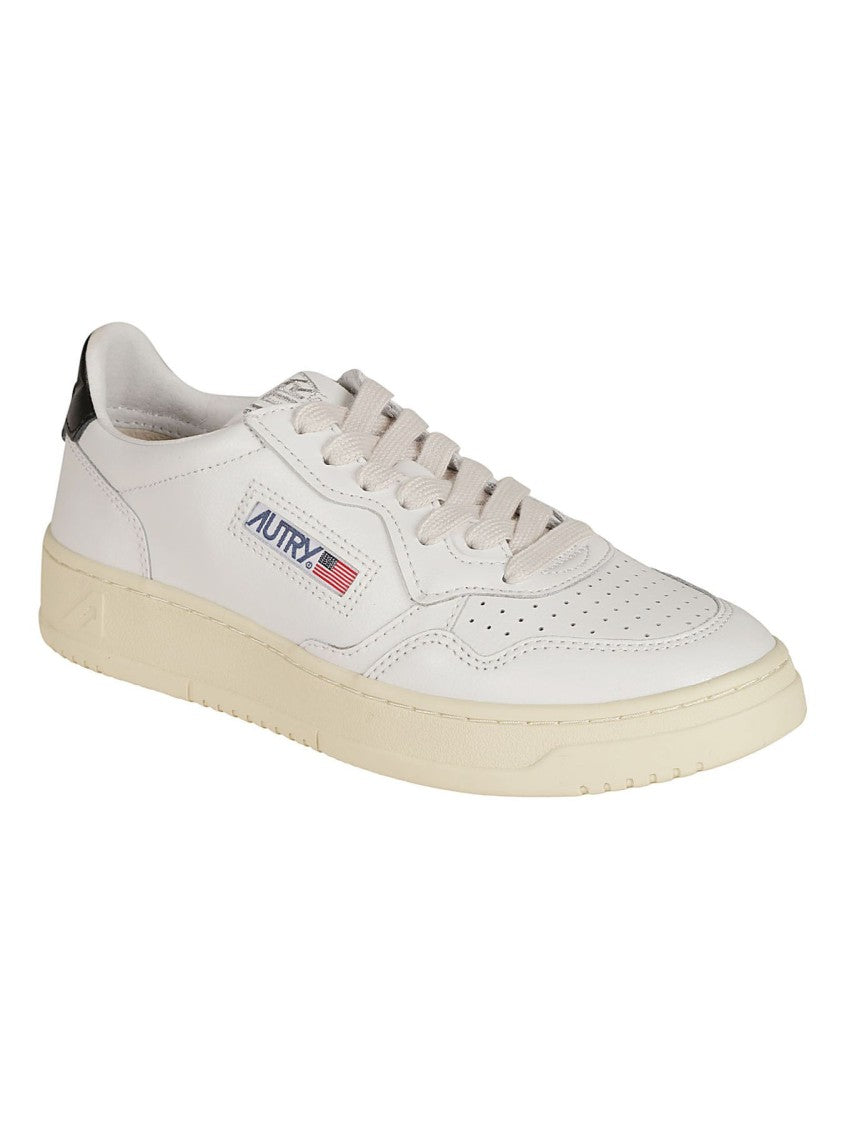 Autry Medalist Leather Sneakers White/Black
