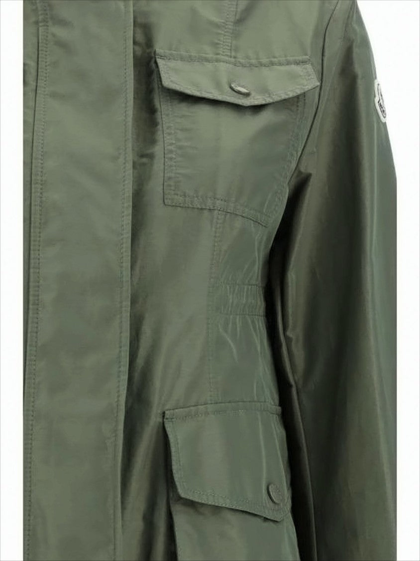Moncler Structured Olive Green Jacket With Tailored Fit