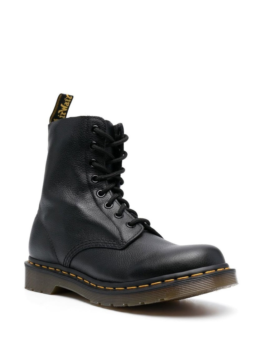 Dr. Martens Lace-Up Ankle Boots With Textured Leather