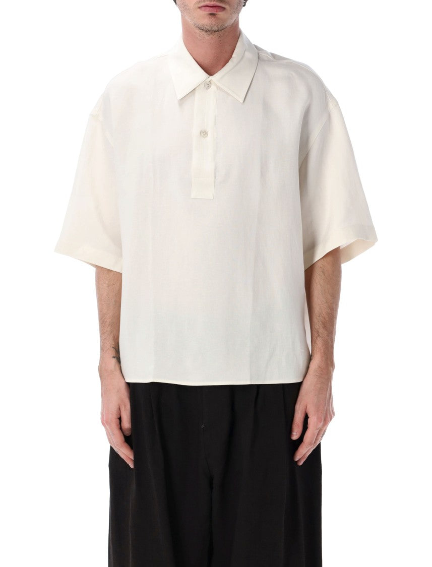 Studio Nicholson Lemmer Boxy Short Sleeve Linen Shirt
