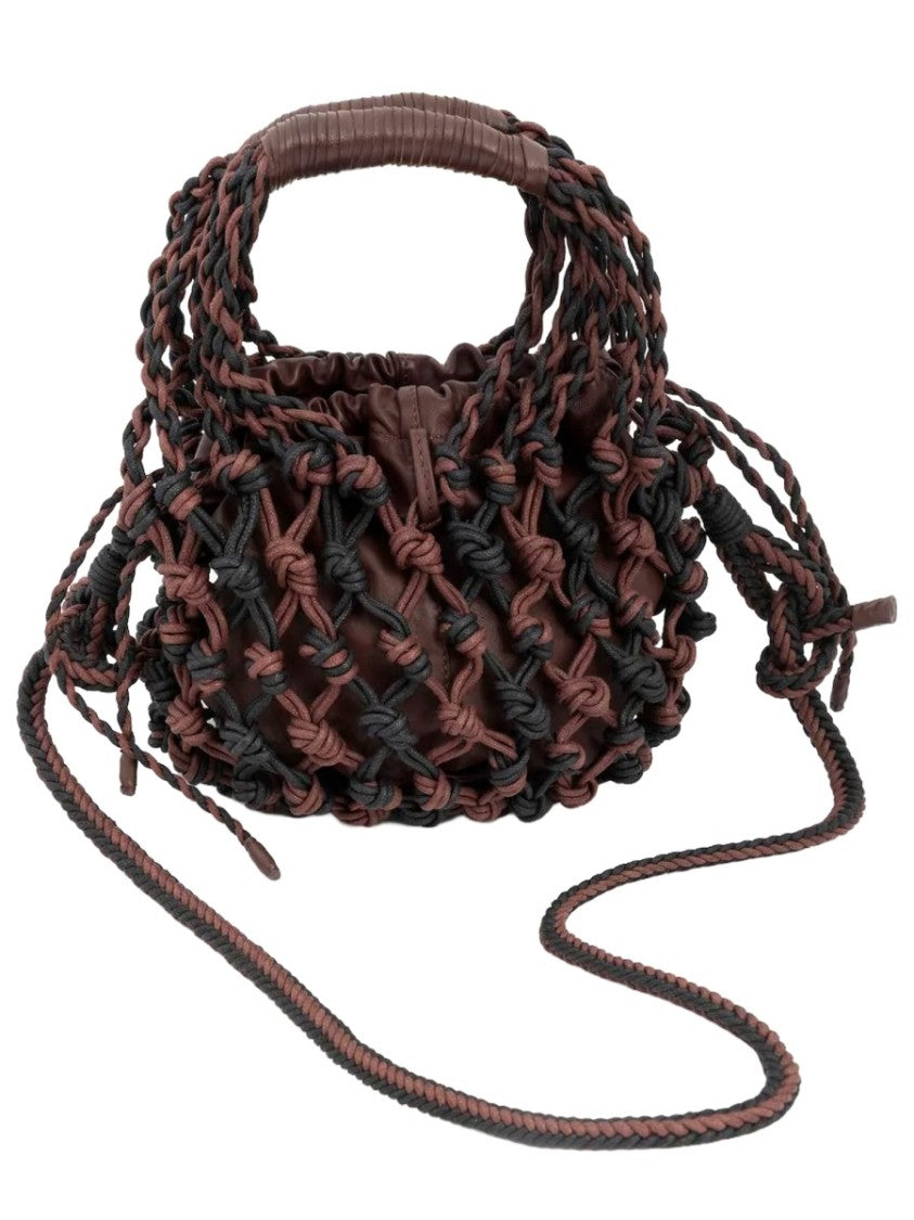 Alysi Two Tone Woven Mesh Bag
