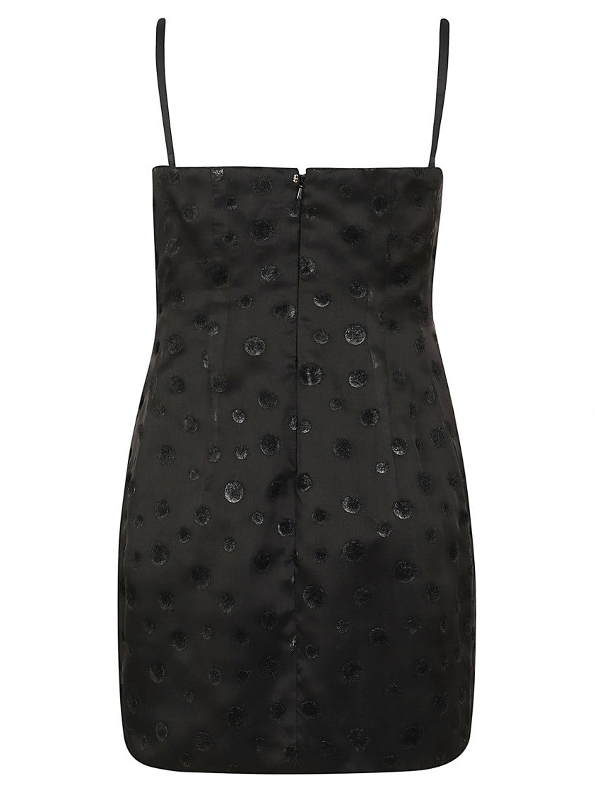 Max Mara Hourglass Silk Organza Mini Dress With Geometric Neckline
