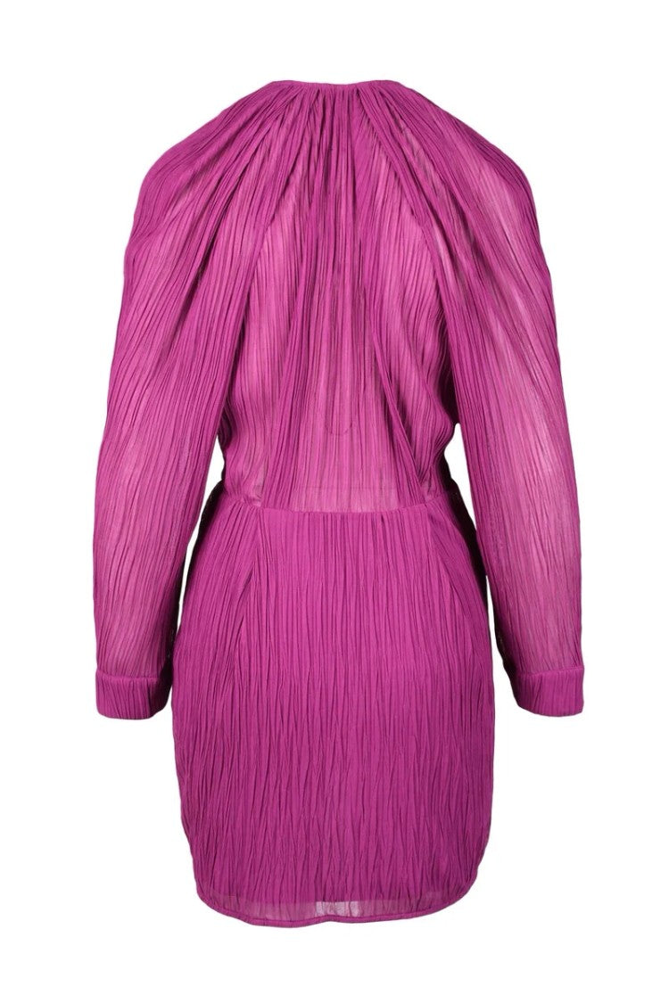Iro Short Dress Voile - Fuchsia
